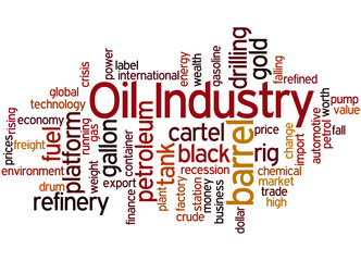 Fototapeta premium Oil Industry, word cloud concept 9