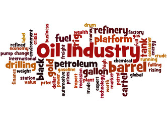 Oil Industry, word cloud concept