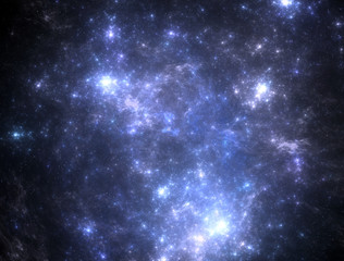 Fototapeta na wymiar Dark deep space starfield
