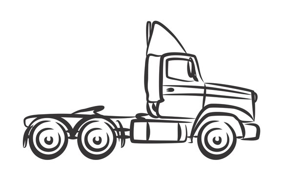 Sketch of big truck.