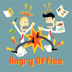 Stress in Office and people get in angry mood