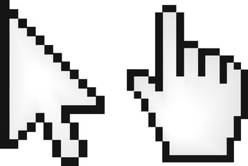 illustration of mouse cursor hand pointer.