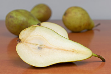 Half of organic pears