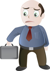 vector of businessman holding briefcase