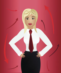 illustration of a businesswoman.