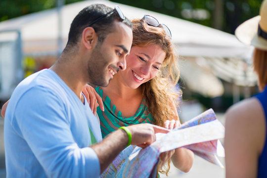 Friends with a map