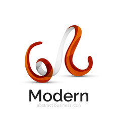 Fototapeta premium Ribbon swirl business logo