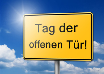 Tag der offenen Tür Schild