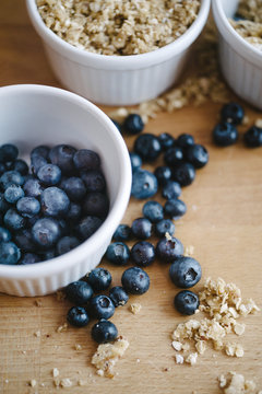 Blueberries in ramekin