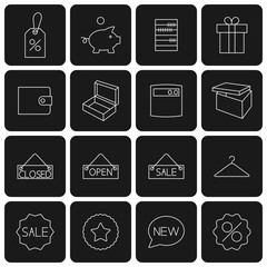 Icons purchase, vector illustration.