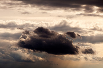 Black stormy cloud