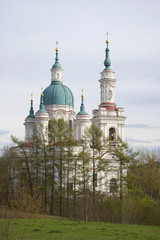 View of the Catherine Cathedral may day. Kingisepp, Russia