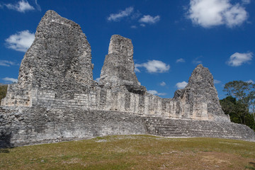 Ruins of the ancient Mayan city of Xpuhil. Mexico