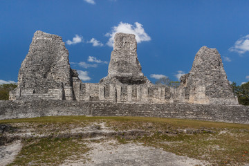 Ruins of the ancient Mayan city of Xpuhil. Mexico