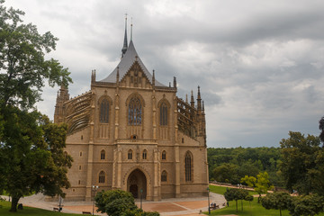 Fototapeta na wymiar Gothic church in Kutna Hora, Czech Republic