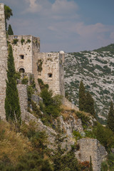 Fototapeta na wymiar Ruins of the medieval castle of Klis, Croatia