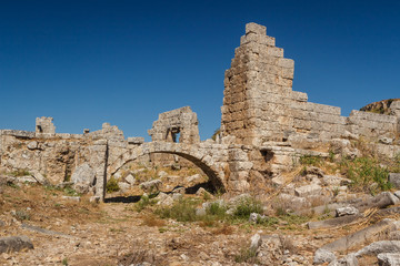 Ruins of the ancient city of Perge, Turkey