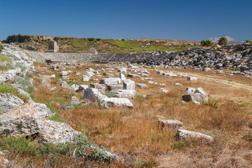 Fototapeta na wymiar Ruins of the ancient city of Perge, Turkey