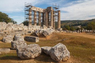 Ruins of Nemea ancient sanctuary, Peloponnese, Greece