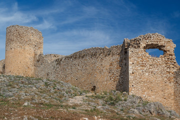 Fototapeta na wymiar Ruins of Larissa castle, Peloponnese, Greece