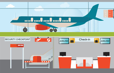 Fototapeta premium Airport infographic design.