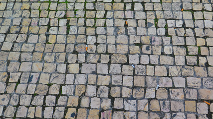 Square Cobblestone pavement