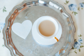 muffin with a cup of coffee for breakfast