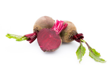 Beetroot isolated on the white background.