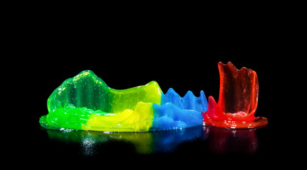 Bunte Farbspritzer - Bunter Schleim Glibber