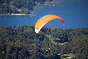 paraglider above Lake Annecy