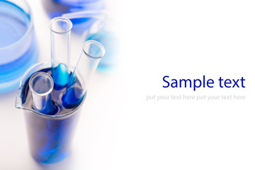 Test tubes with chemical reagent