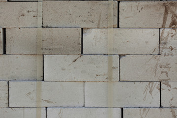 Obraz premium stone wall made with blocks, brick stone wall texture