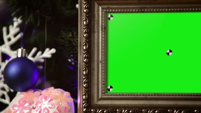 Elegant Photo Frames on Christmas Tree