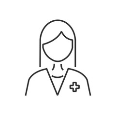 line icon doctor avatar, picture profile