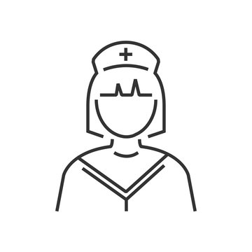 line icon nurse icon design vector
