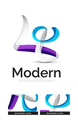 Ribbon swirl business logo