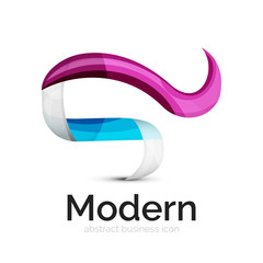 Ribbon swirl business logo