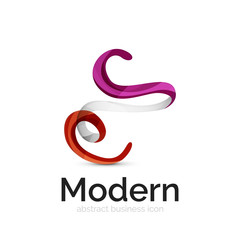 Ribbon swirl business logo