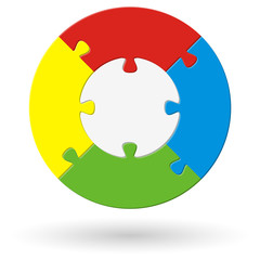 round puzzle with options