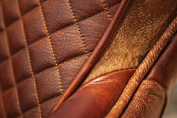 Fototapeta premium detail of a modern style leather sofa