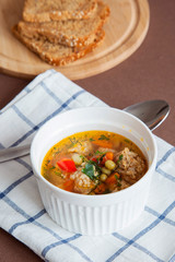 Soup with meatballs