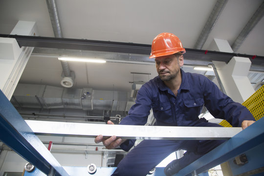 Worker in industrial plant