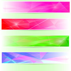 A set of  banners