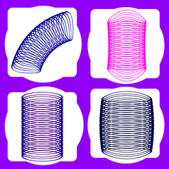 monochrome icon set with Springs