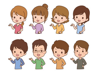 若い男女　セット