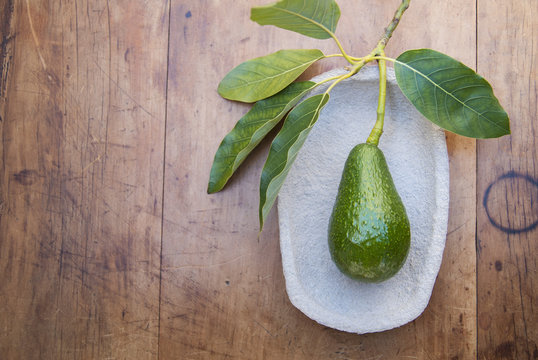 Avocado on plate