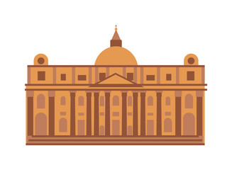 Royal palace at Madrid Spain architecture building landmark vector.