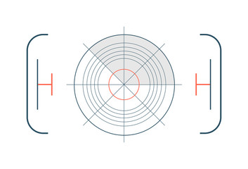 Crosshair target symbol success aim circle vector. 