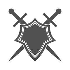 Abstract vector icon - shield and sword