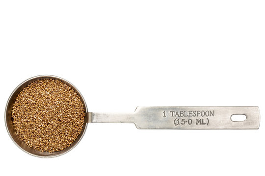 teff grain in a tablespoon